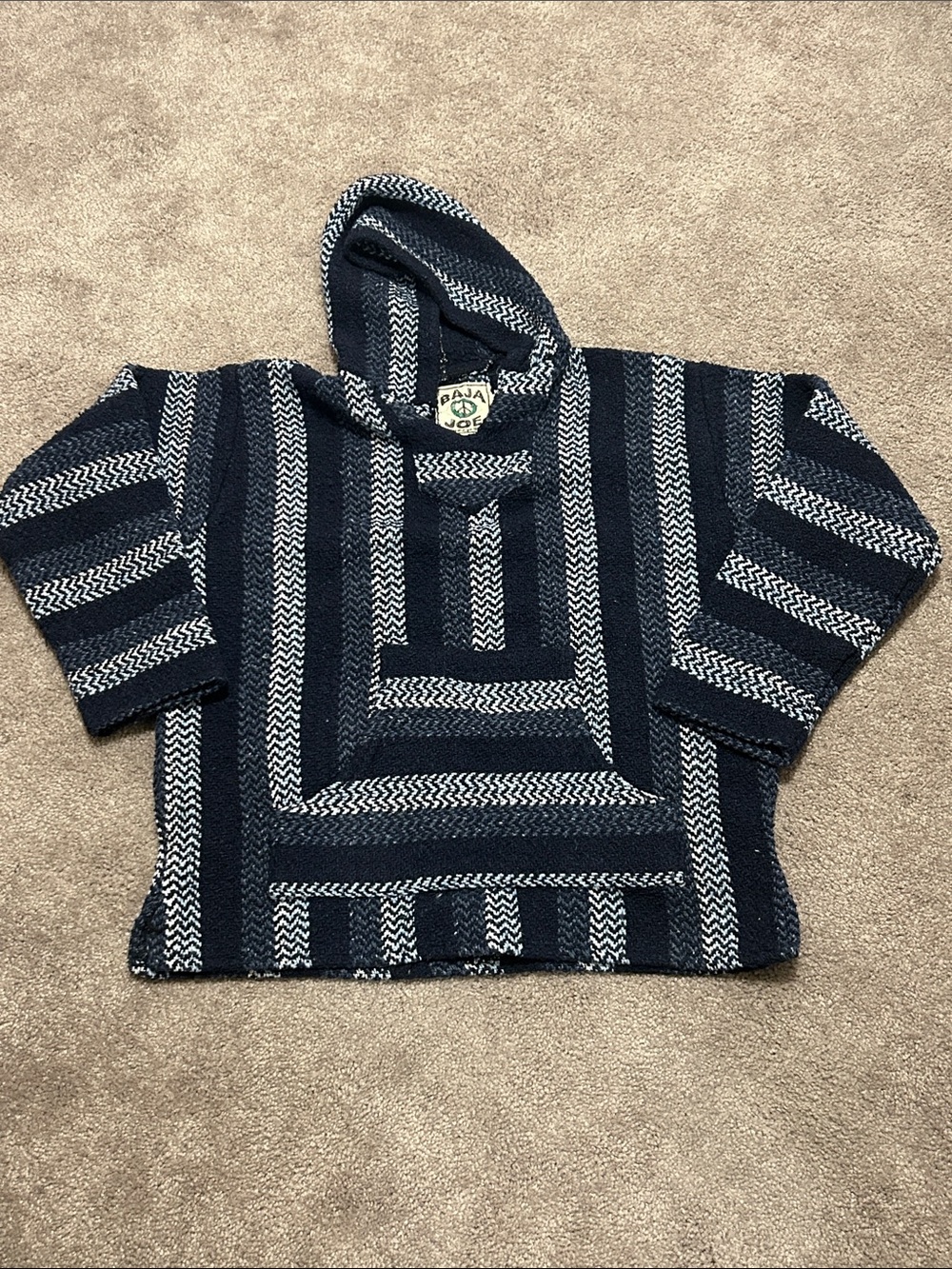 🎁Baka Joe Knit Hooded Sweater - Navy and Gray